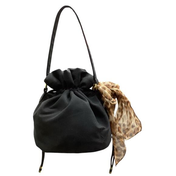 Yves Saint Laurent Clutch Drawstring Bucket Bag with Cheetah Twilly - Picture 1 of 6